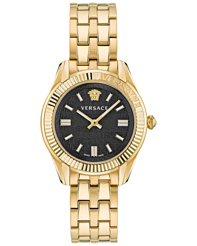 Versace Women Jenna Round Black Watches