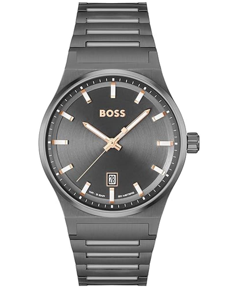 Boss Watches For Men Candor Round Grey Watch