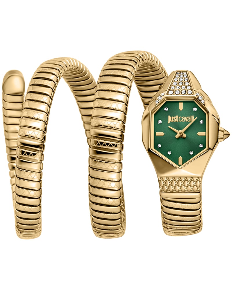Just Cavalli Ambra Octagon Dark Green Women's Watch 