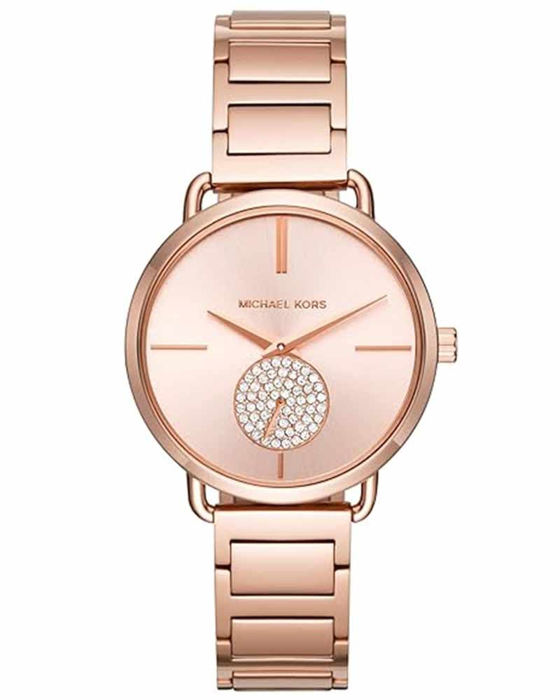 Michael Kors Portia Round Rose Gold Watch For Women
