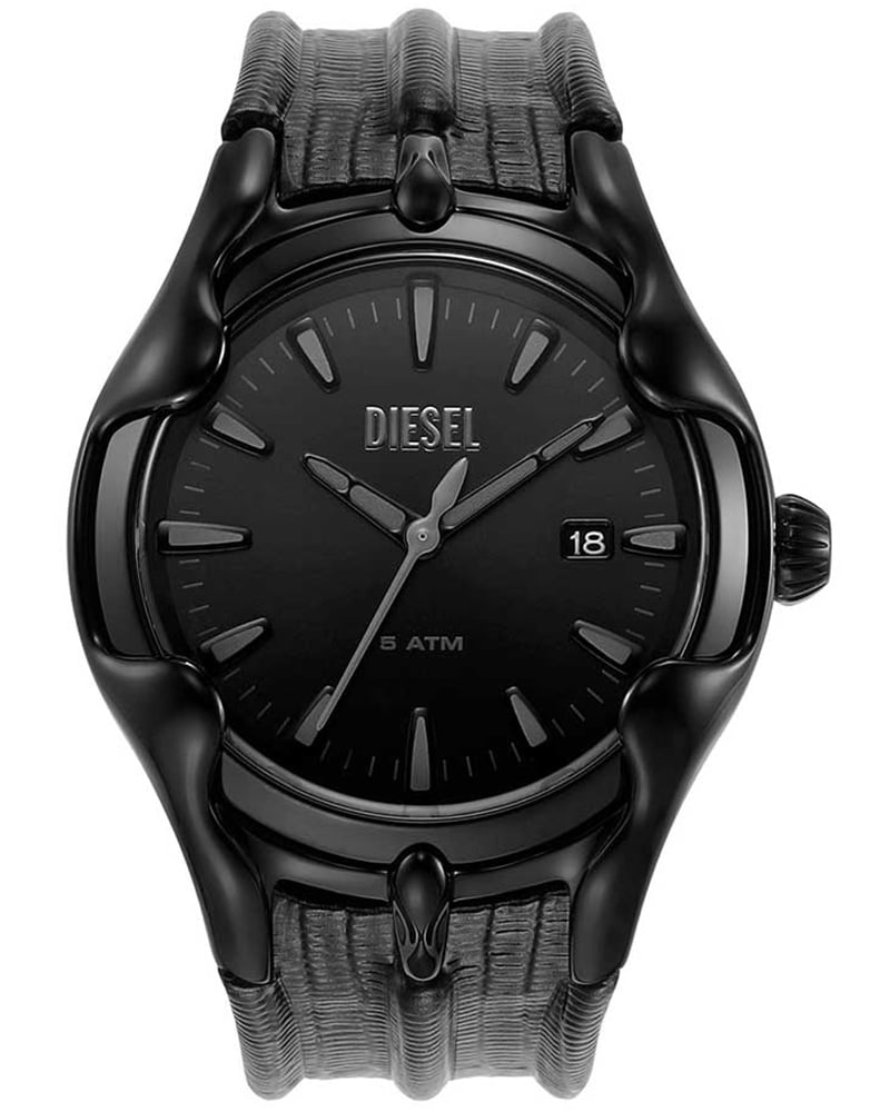 Diesel Men Vert Round Black Watch