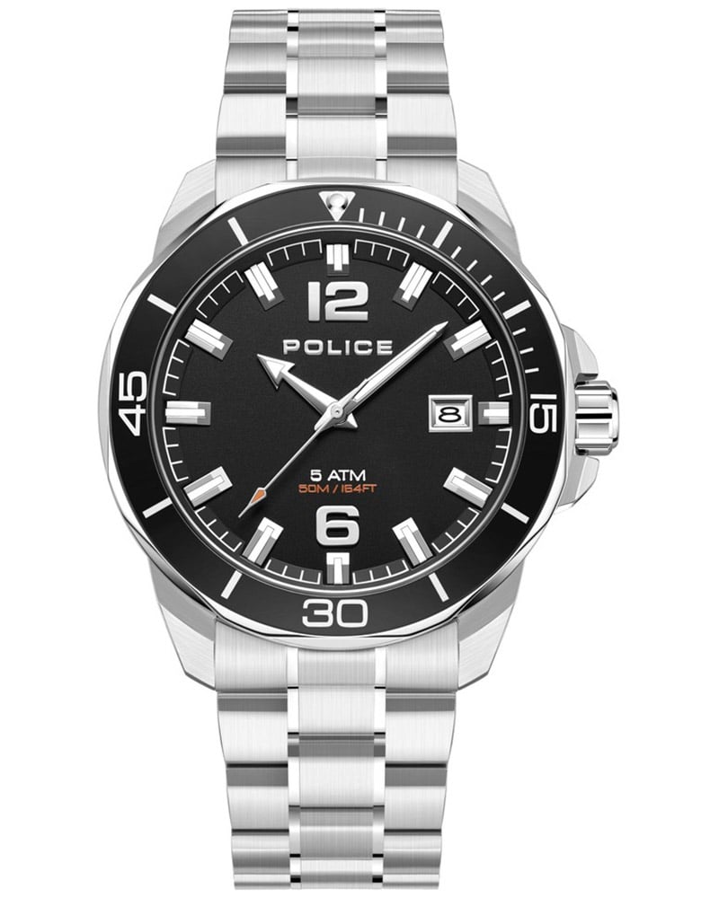 POLICE FW22 ROUND BLACK MEN&rsquo;S WATCH