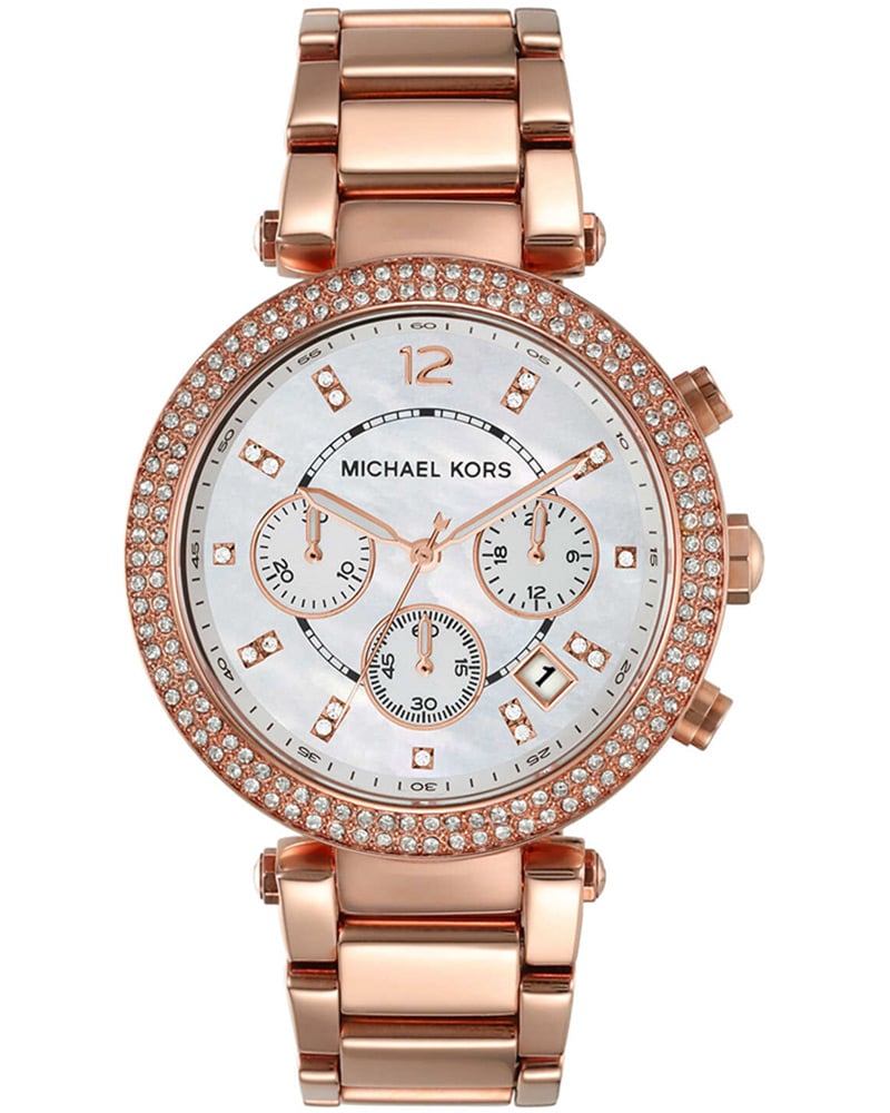 Michael Kors Parker Round Mother Of Pearl Watch For Women