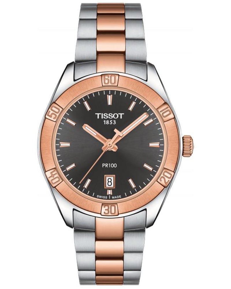 Tissot PR 100 Round Brown Women's Watch