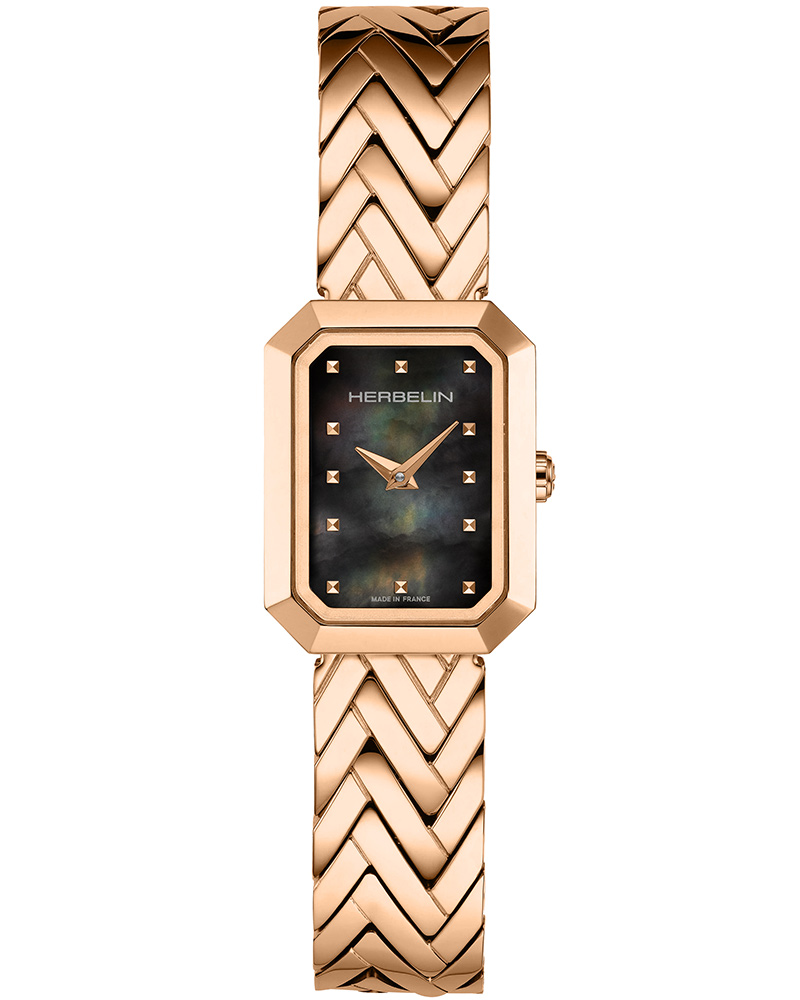Herbelin Octogone Black Analogue Watch