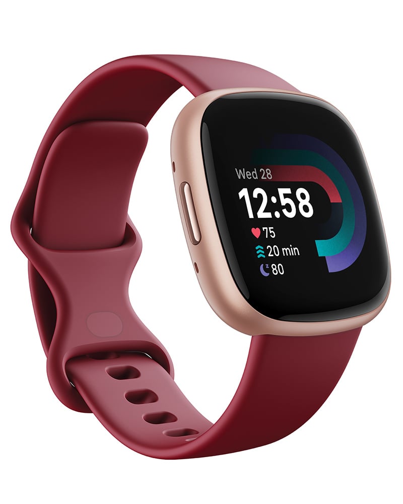 Fitbit Versa 4 Square Maroon Unisex Smartwatch