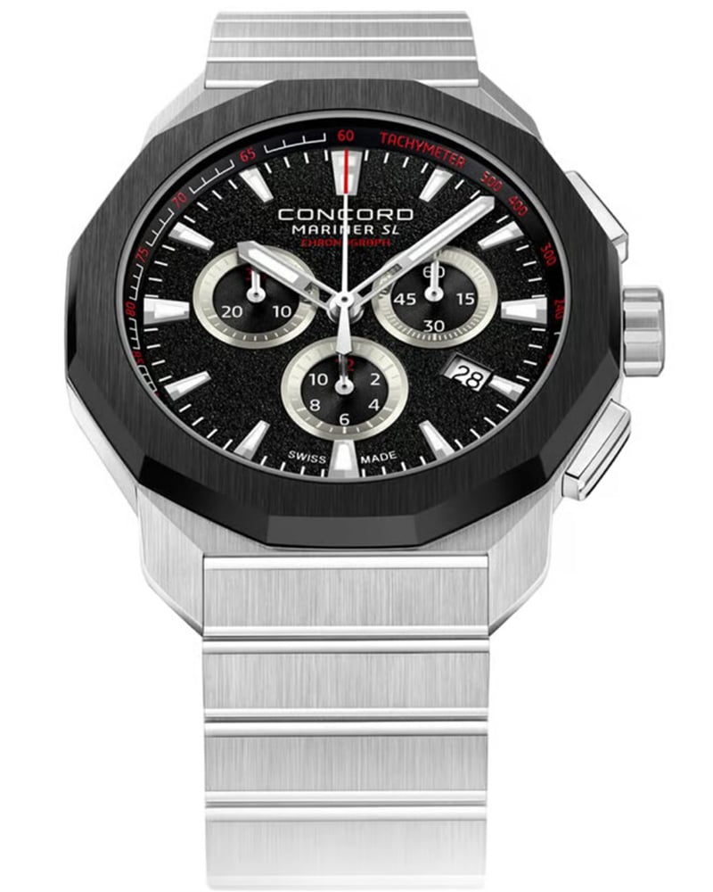 Concord Slim Round Black Men's Watch