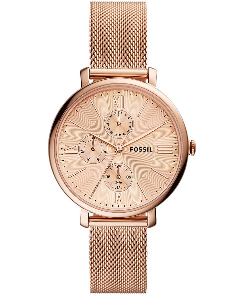 Fossil Women Jacqueline Round Rose Gold Watches