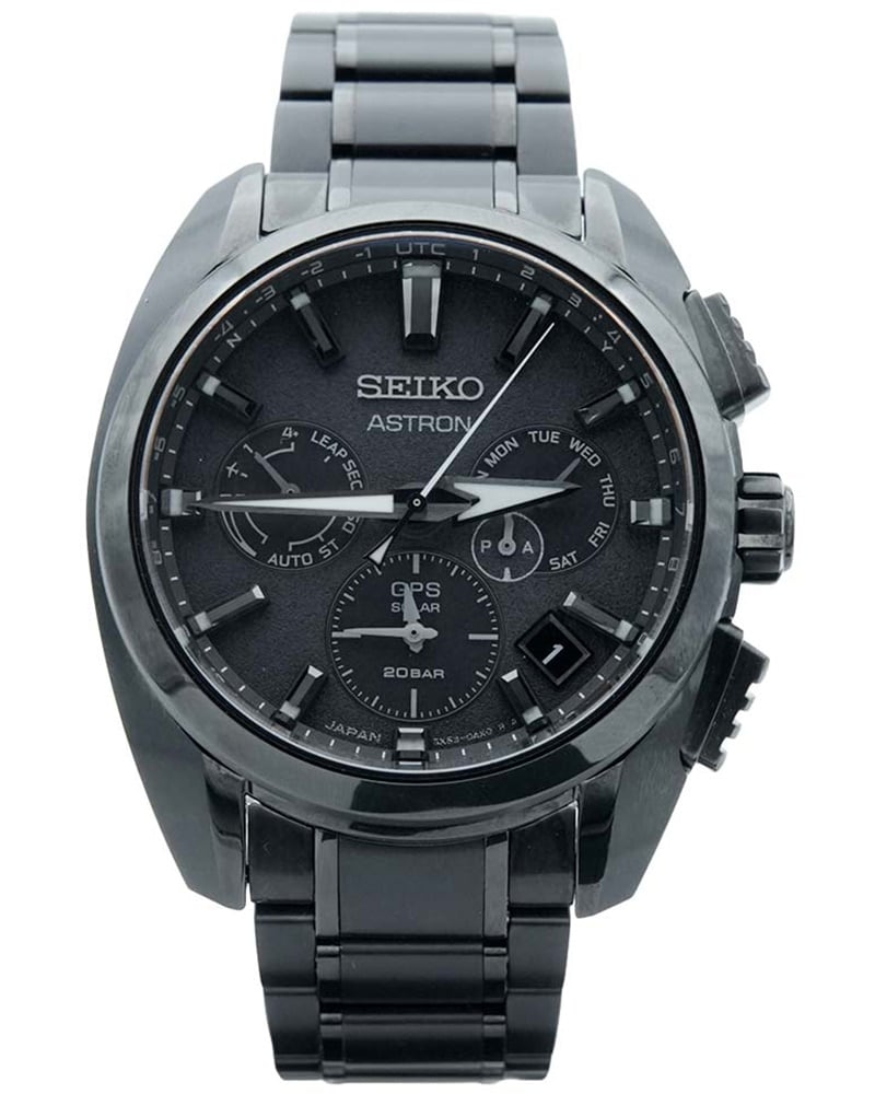 Seiko Men Astron Round Black Watches