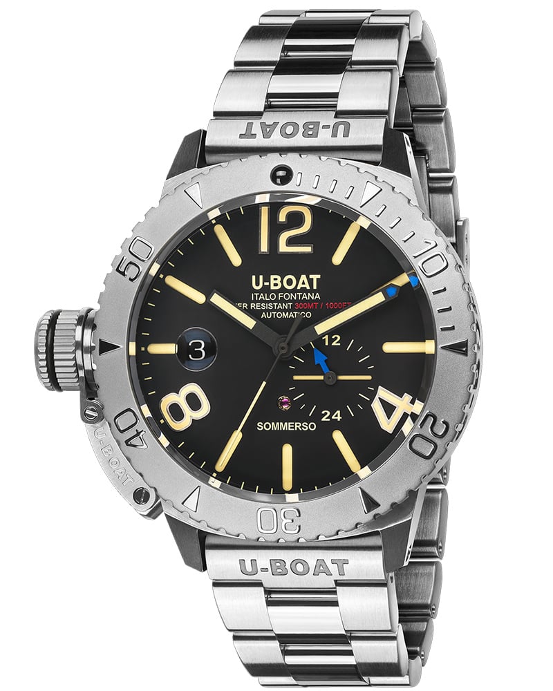 U Boat Sommerso Round Black Men's Watches 
