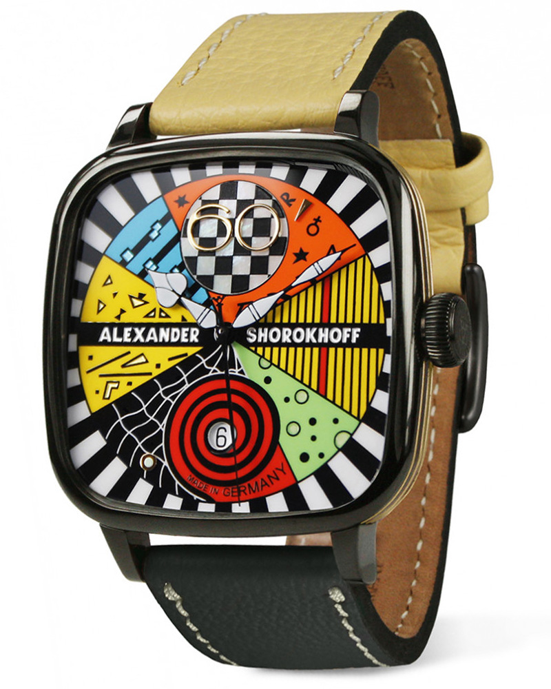 Alexander Shorokhoff Kandy Avantgarde 2 Square Black Unisex Watch