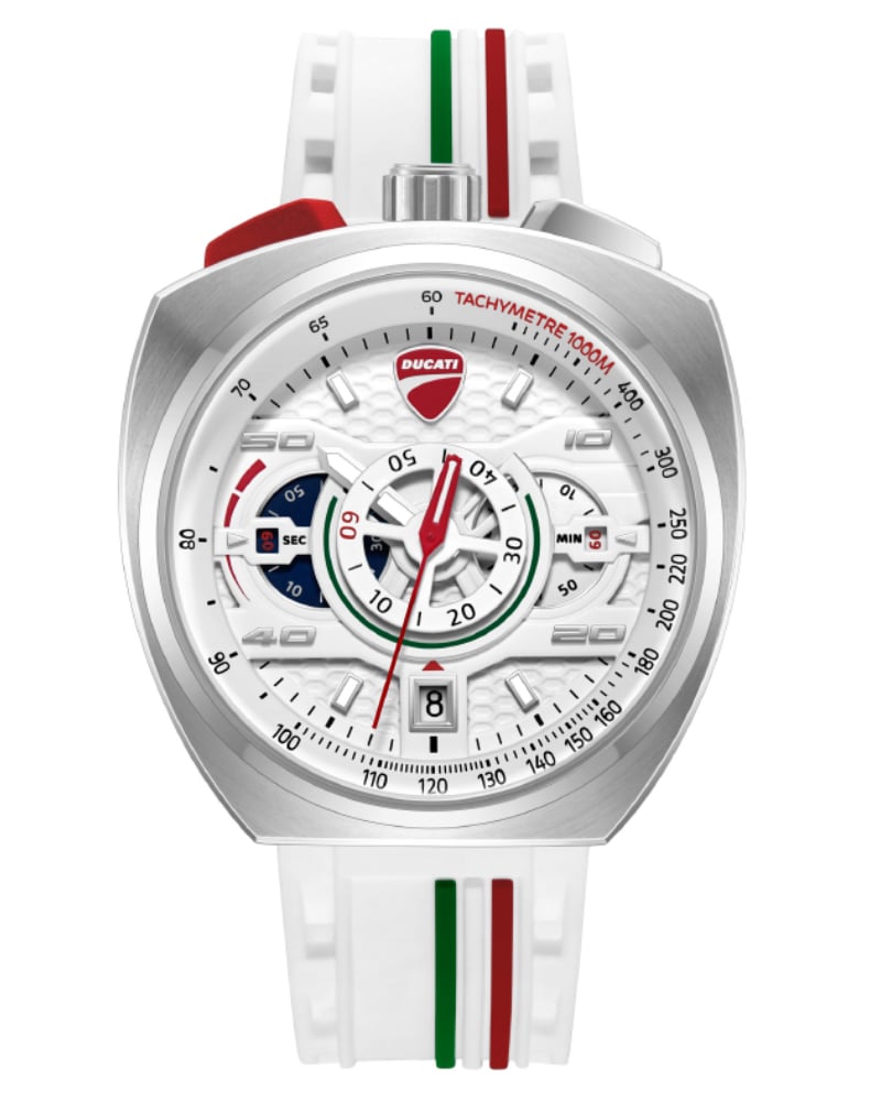 Ducati CORSE Round Silver Men's Watch