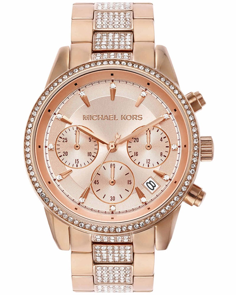 Michael kors ritz round rose gold women&rsquo;s watch