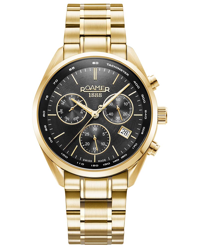 Roamer Pro Chrono Round Black Men's Watch