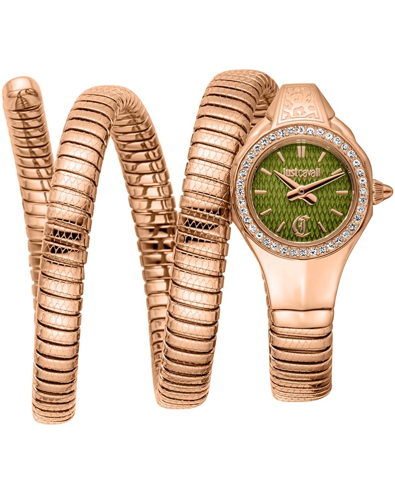 Just Cavalli Vita Round Olive Women's Watch 