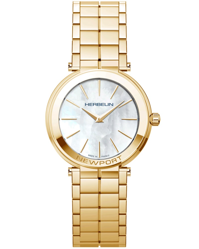 Herbelin Newport Round Mother Of Pearl Women's Watch
