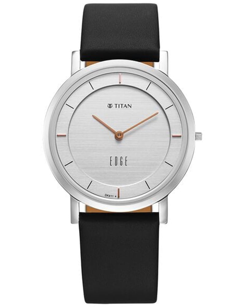 Titan Edge Round Quartz White Dial Men&rsquo;s Watch