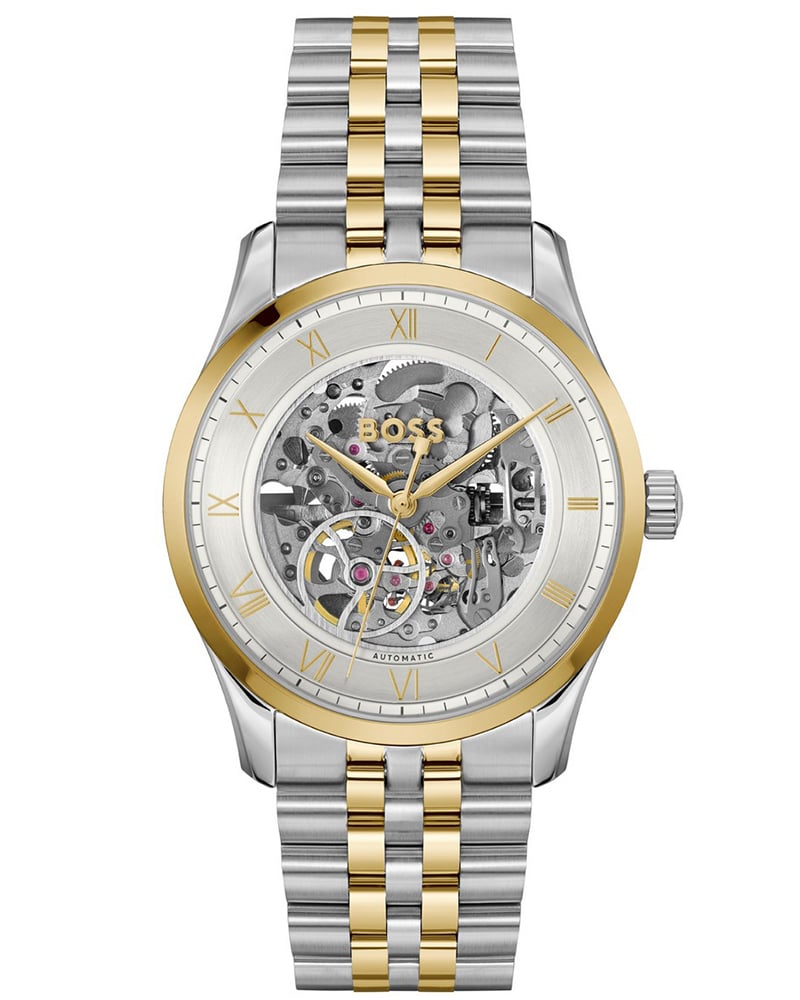 Boss Men Principle Skeleton Round Watch