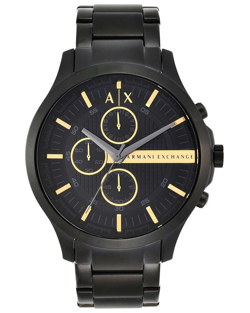Armani Exchange Men Hampton Round Black Watches