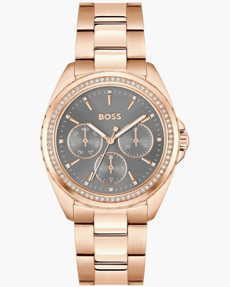 Boss Women Grand Course Round Grey Watch