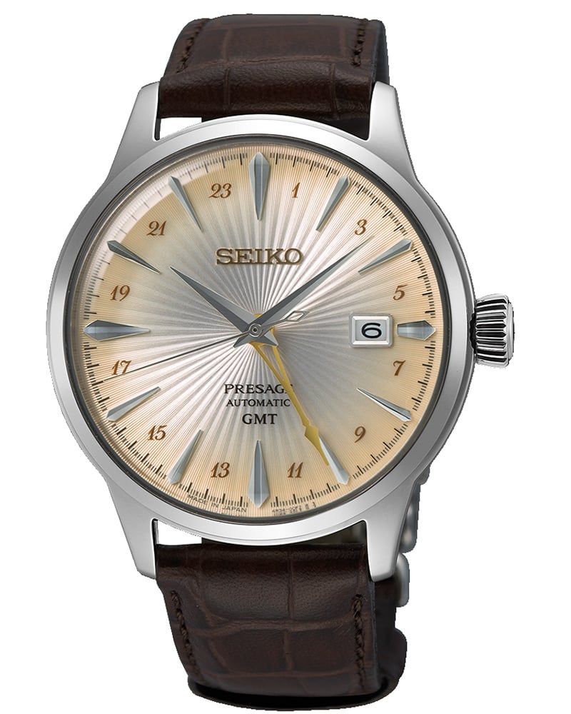 Seiko Men Presage Round Brown Watch 