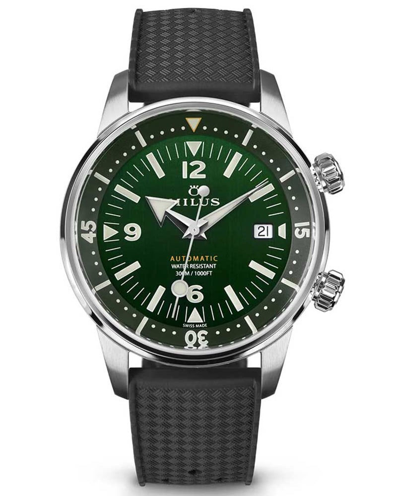 Milus Men Archim&egrave;des Green Analogue Watch