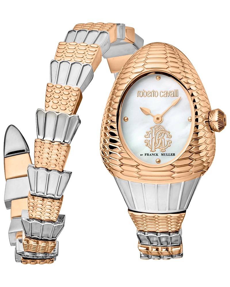 Roberto Cavalli RV1L149 Round White Mother Of Pearl Women's Watch