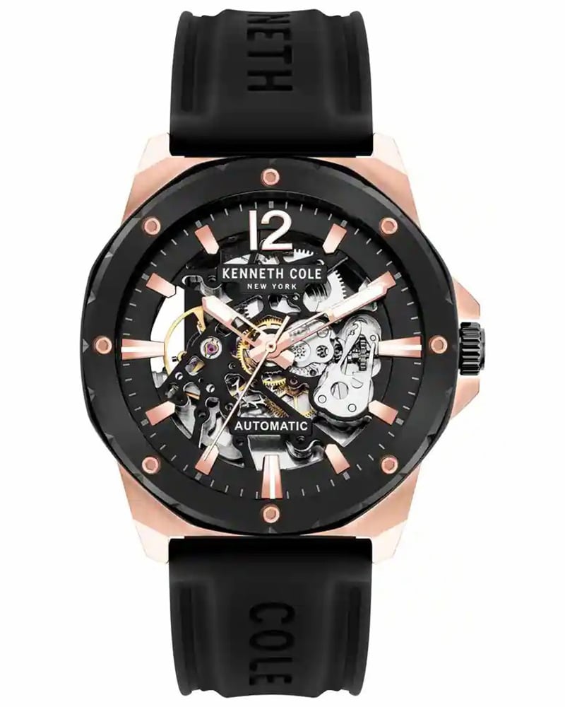  Kenneth Cole Men Automatic Round Blue Watch