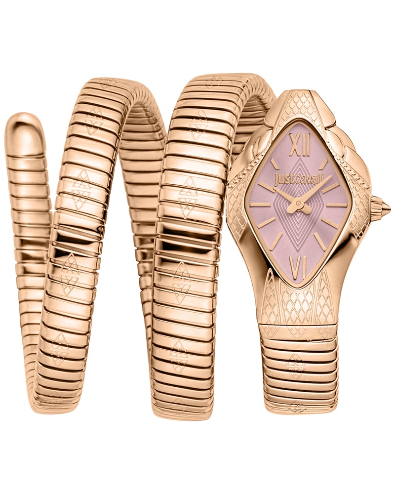 Just Cavalli Cristallo Square Light Pink Watch