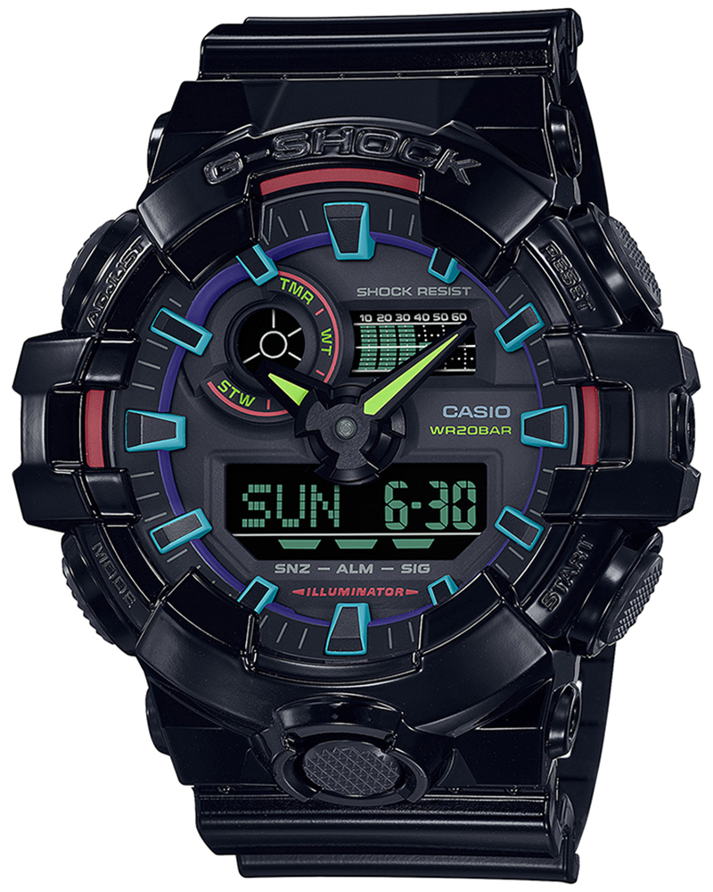 G-Shock Men GA-700 Series Round Black Watch 