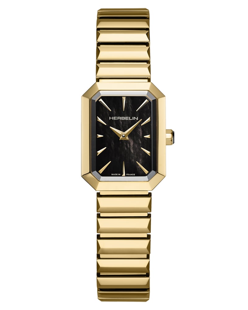 Herbelin Octagone Rectangle Black Women's Watch