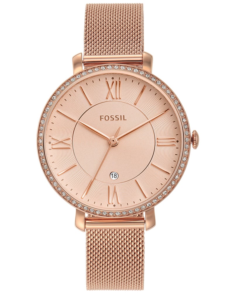 Fossil Women Jacqueline Round Rose Gold Watch (Optional for Gender Mix)