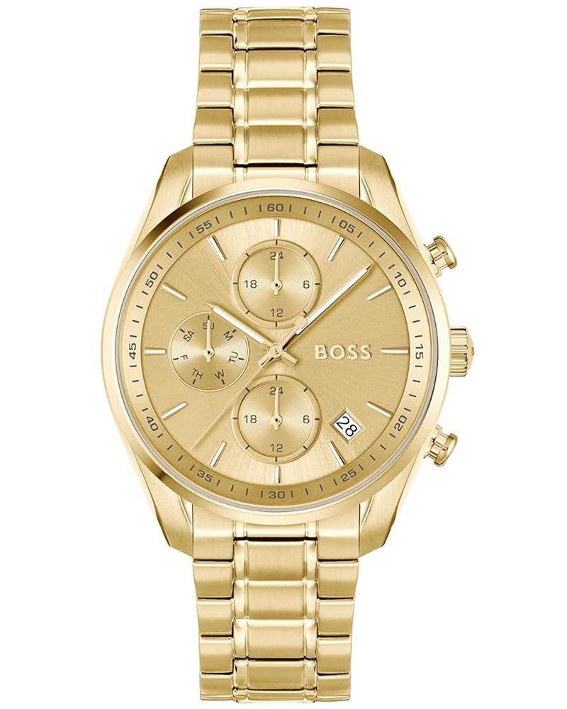 Boss Women Grand Tour Ladies Round Gold Watch