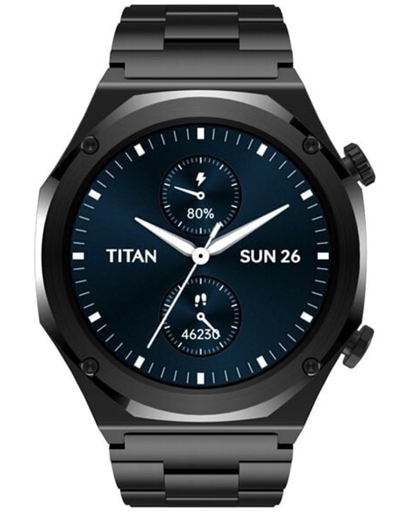 Titan Smart Black Silicone Unisex Watch