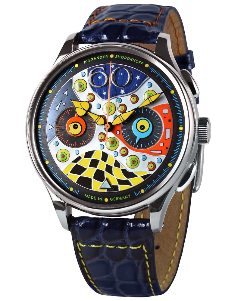 Alexander Shorokhoff Crazy Eyes Chrono Round Silver Unisex Watch