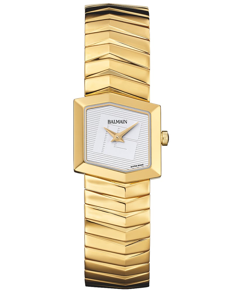 Balmain Taffetas Hexagonal White Watch
