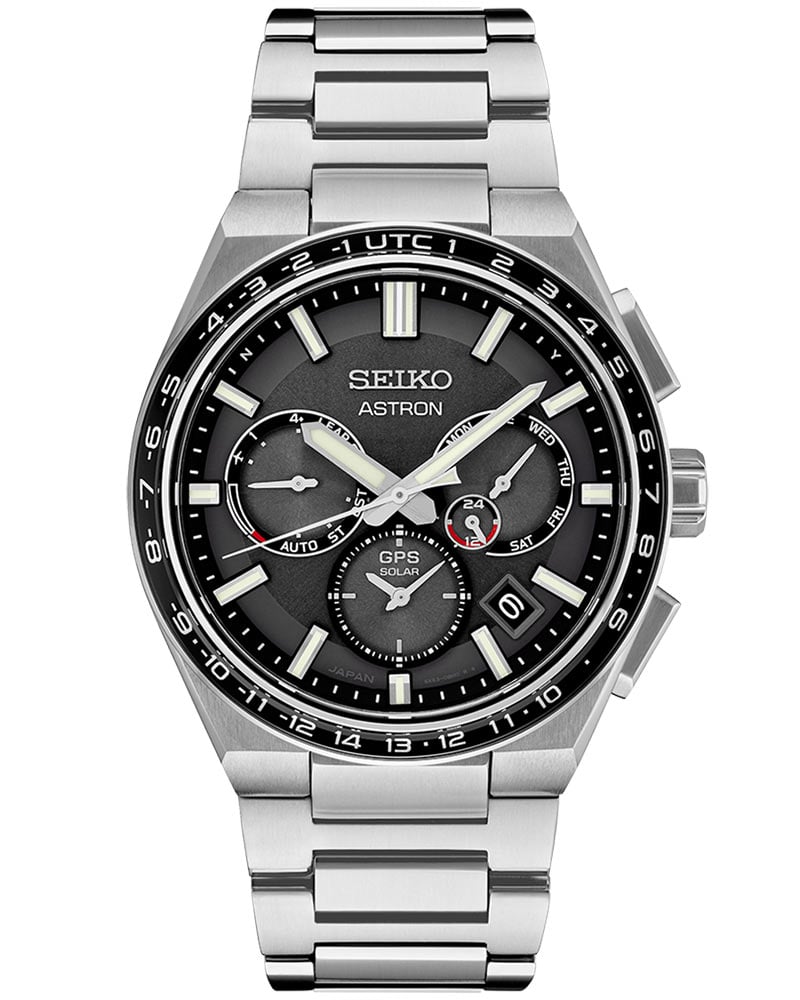 Seiko Men Astron Round Black Watches