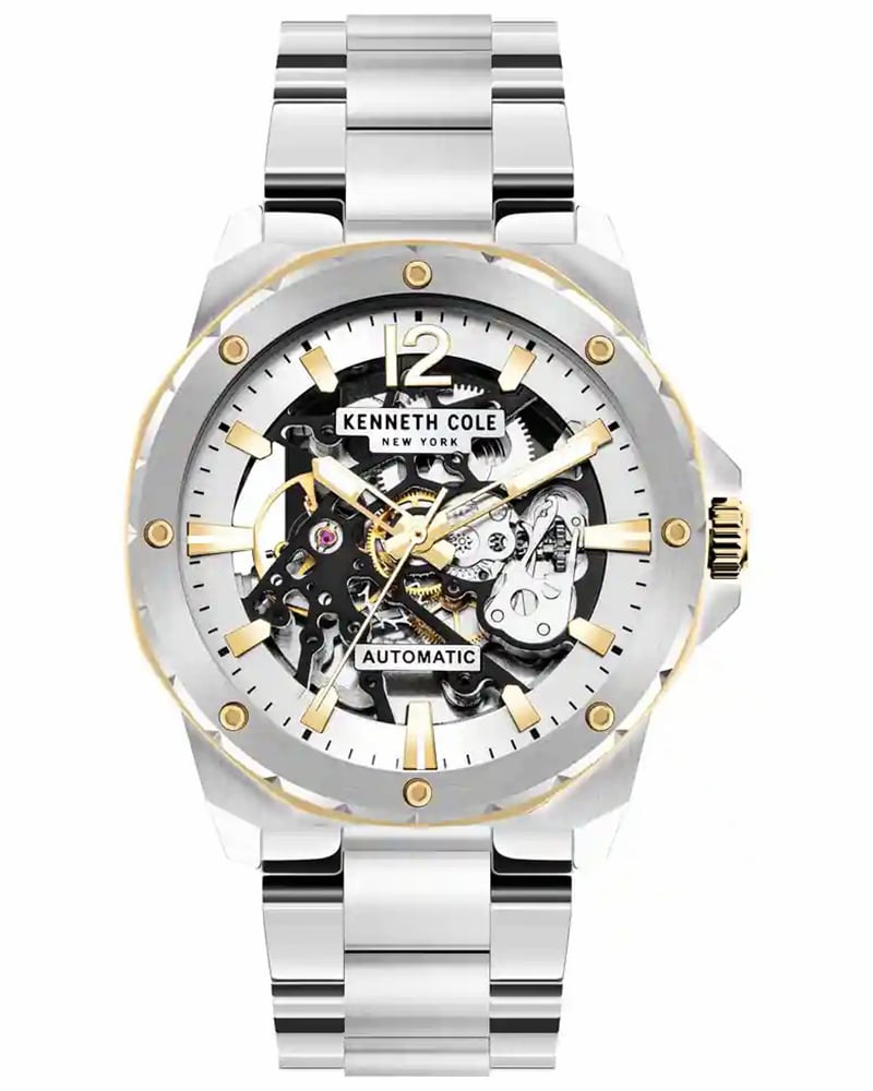 Kenneth Cole Men Carly Round White Watch