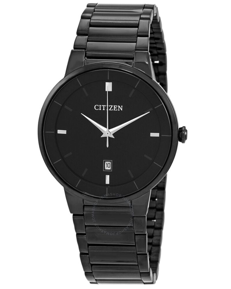 Citizen Quartz Round Black Men's Watch