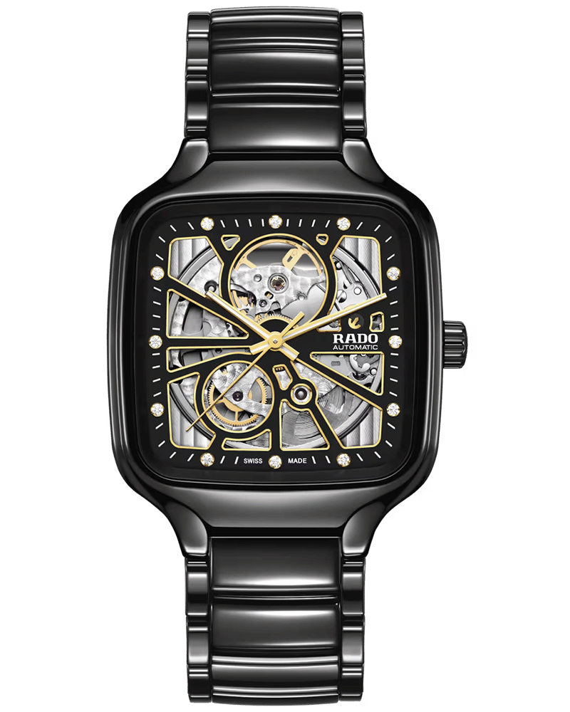 Rado True Square Black & Yellow Unisex Watch