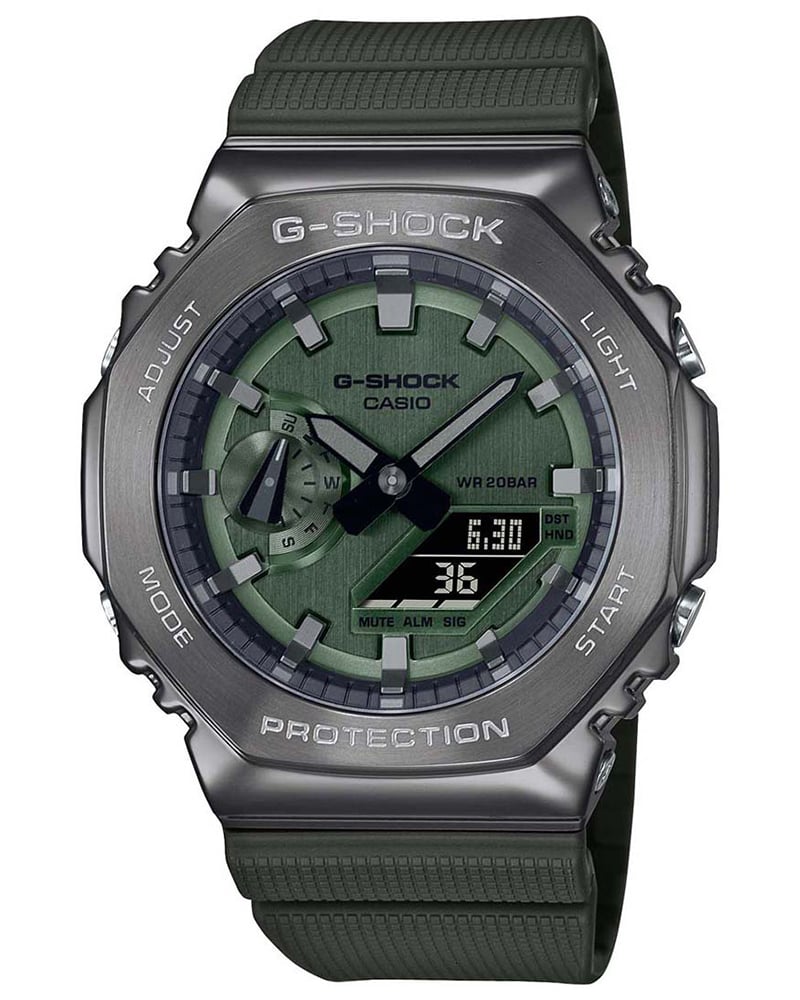 G-Shock Metal Covered Round Green Men's Watch