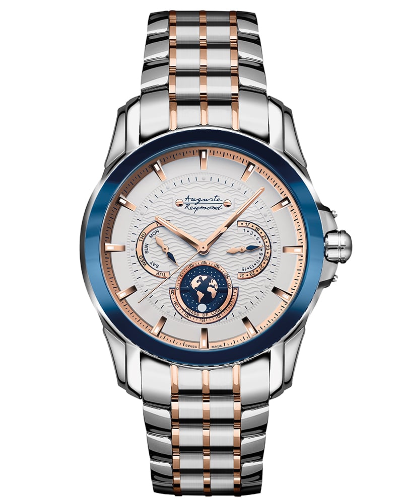 Auguste Reymond Magellan Day Date Orbital Moon Round White Men's Watch