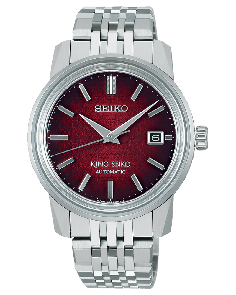 King Seiko Round Maroon Men's Watch