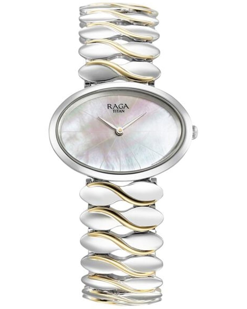 Raga Silver Oval Mop Women's Watch 