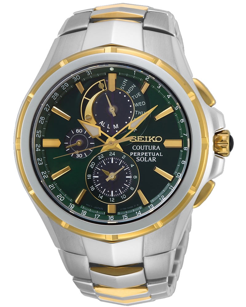 Seiko Men Coutura Round Black Watches