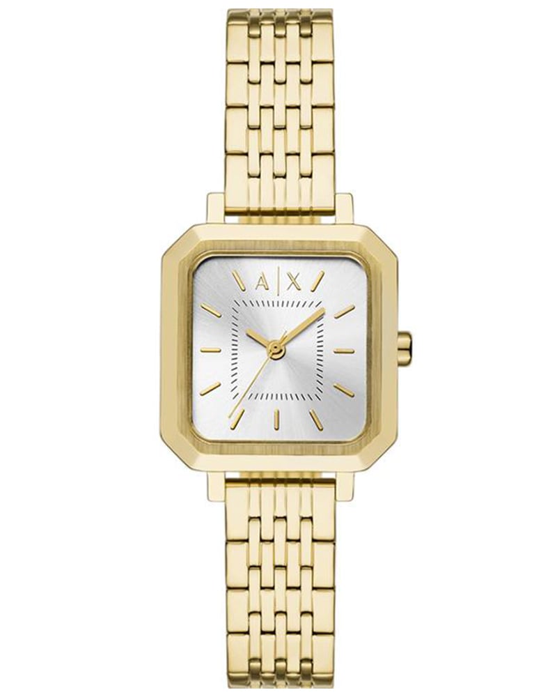 Armani exchange women rectangular silver watch