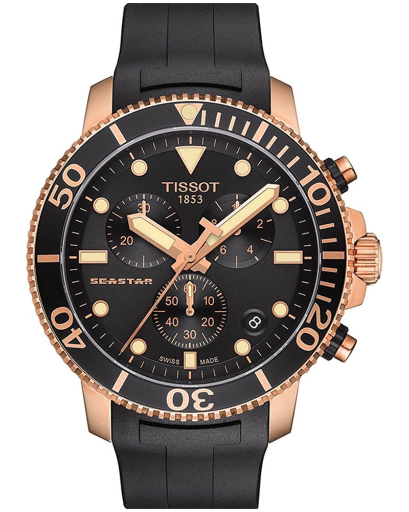 Tissot Men Round Black Watches