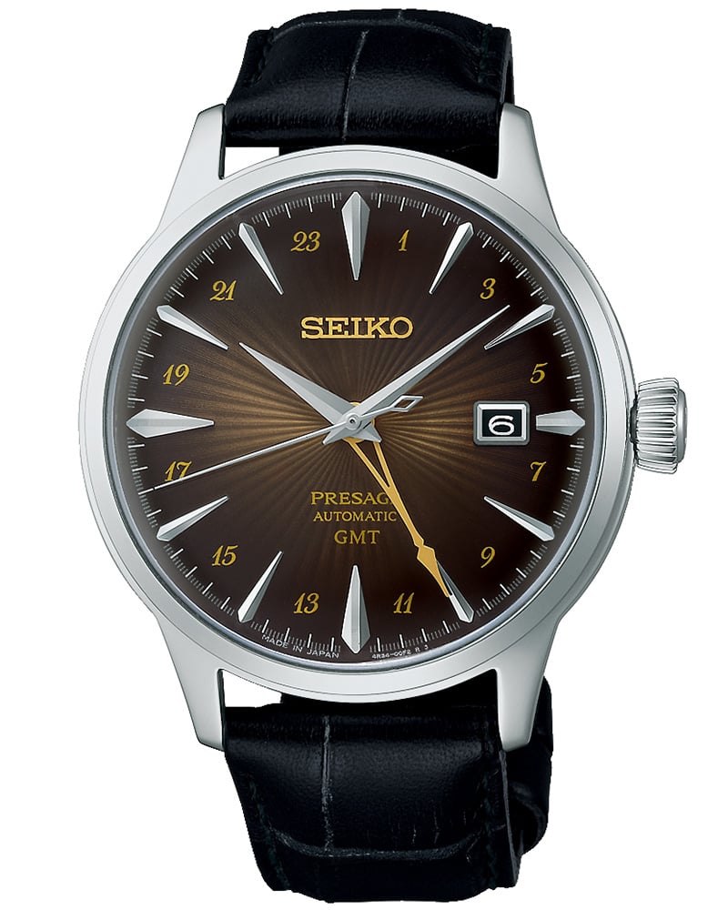 Seiko Men Presage Round Brown Watches