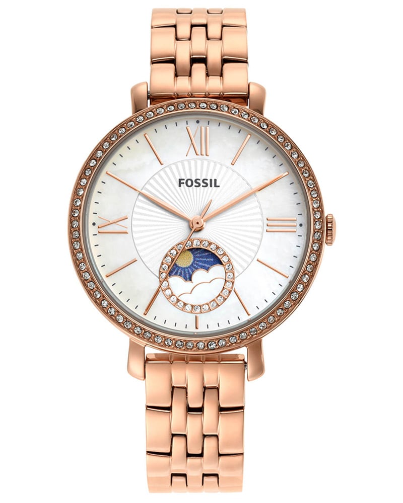 Fossil jacqueline round white women's watches