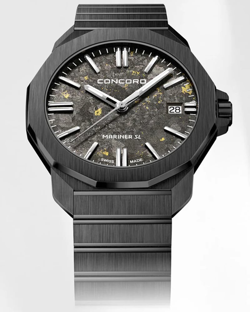 Concord Slim Round Black Men's Watch